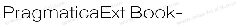 PragmaticaExt Book字体转换